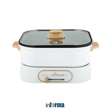 Informa Kels 3 Ltr Langston Panci Multi Cooker Persegi - Putih
