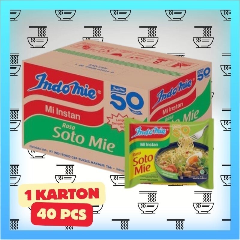 

INDOMIE KUAH TERLARIS! INDOMIE RASA SOTO MIE 1 KARTON 40 PCS