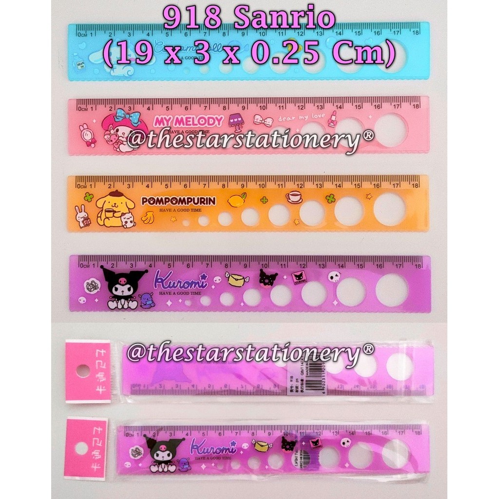 

(1 Biji) Penggaris Sanrio 918 18 Cm / Penggaris Acrylic 18 Cm Ada Bentuk Lingkaran Di Tengah