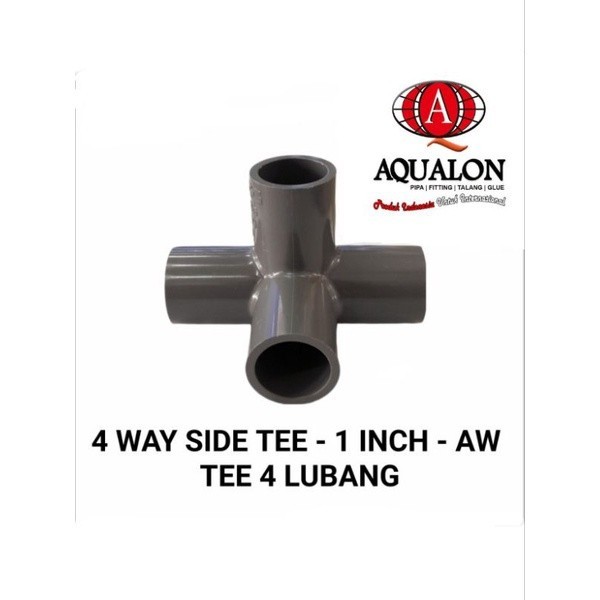 Tee pipa 4 way ukuran 1" / T 4 way / Tee pvc 4 way 90 derajat 1 inch