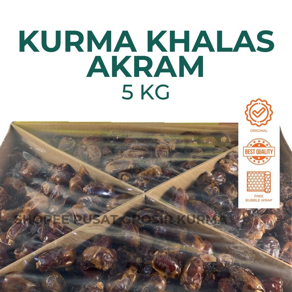 

KURMA KHALAS AKRAM 5kg ORIGINAL PREMIUM QUALITY