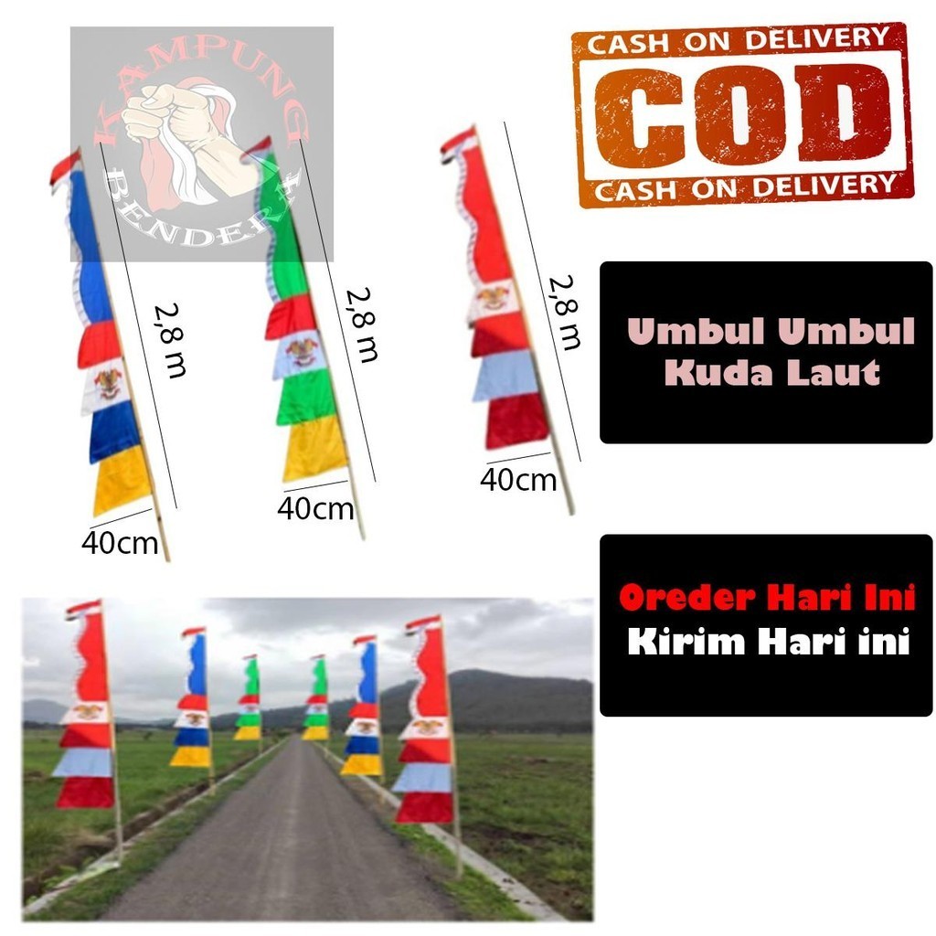 Dekorasi  Bendera Umbul2 Kuda Laut