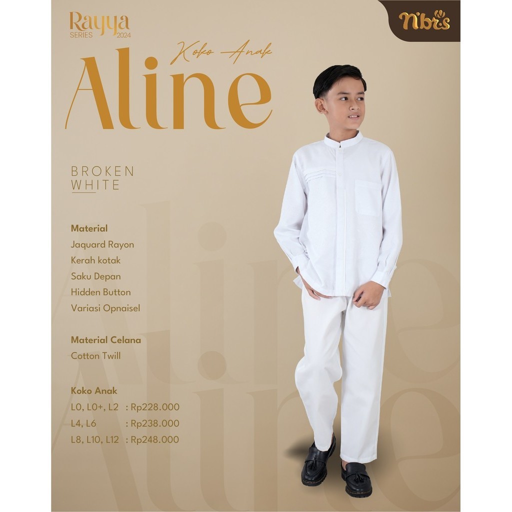 Koko anak putih warna Sarimbit Nibras Aline Nibras