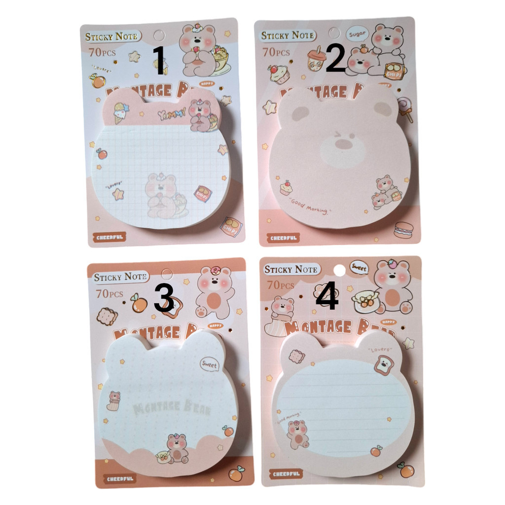 

STICKY NOTE BEAR 70PCS / STICKY NOTES A03 (24/576)