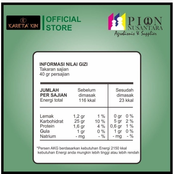 

RB Kareta Kin New Formula Beras Porang 1 Kg Konjac Rice Shirataki