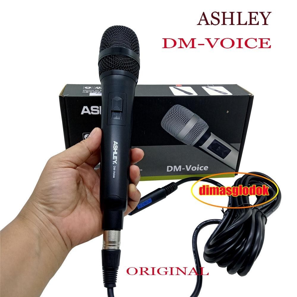 Mic Ashley Mik KABEL ASHLEY DM VOICE VOKAL DYNAMIC ORIGINAL Microphone Ashley dmvoice