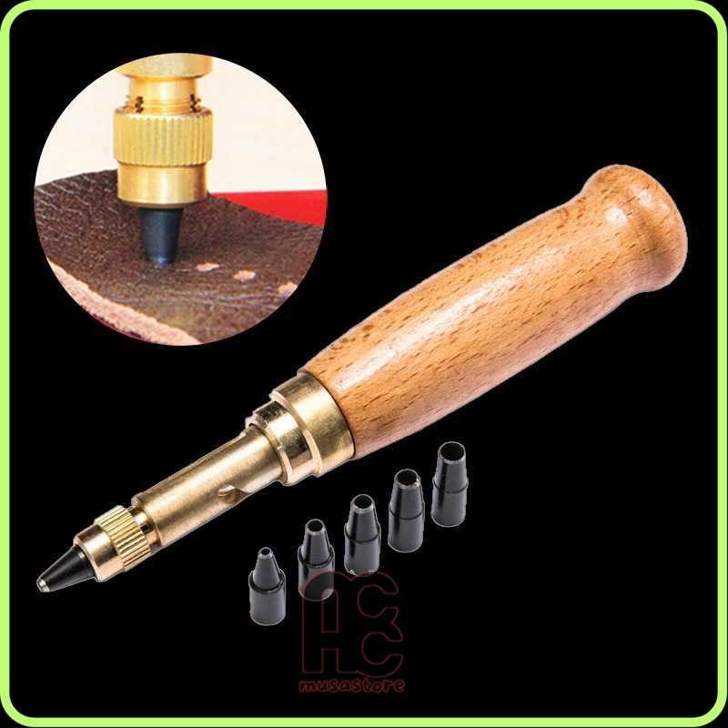 

MIUSIE Alat Pembolong Tali Pinggang Hole Punch 6 Tip 1.5-4mm - MU0179