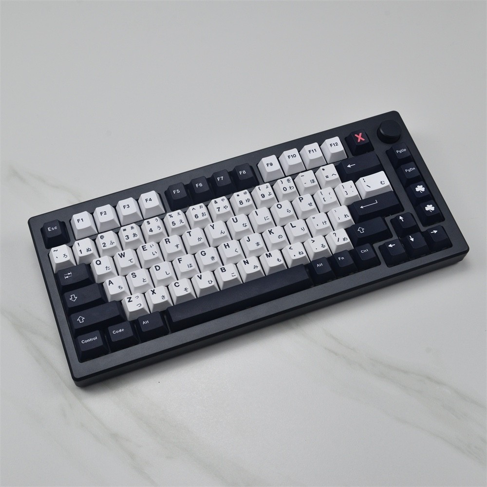 129 Keys GMK Minimal Black White Japanese Keycaps Cherry Profile PBT Dye Sublimation Mechanical Keyb