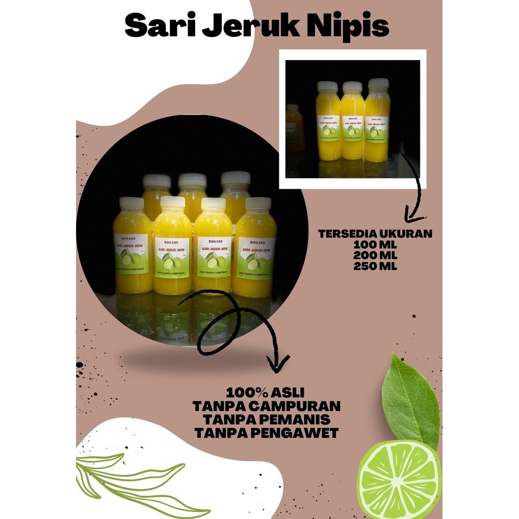 

Perasan Jeruk Nipis 100% Murni / Sari Jeruk Nipis / Original / N T