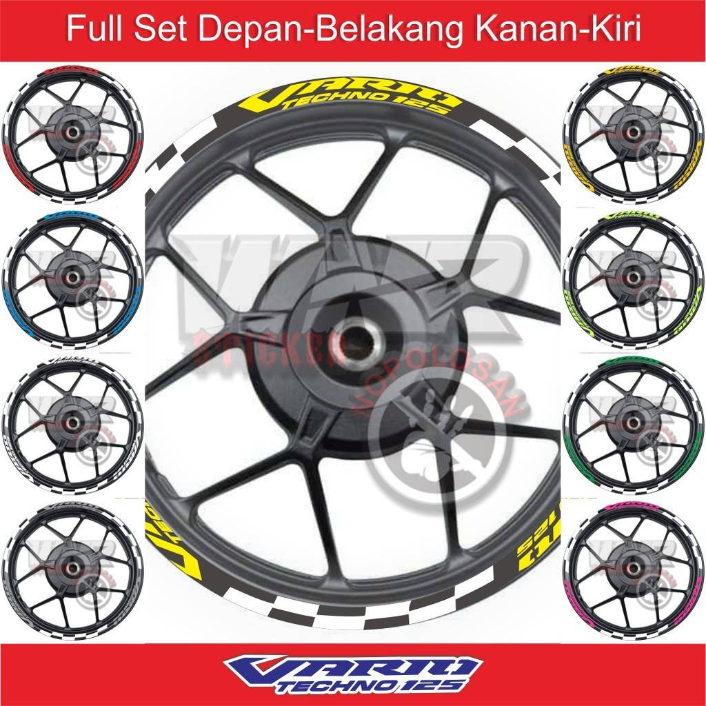 sticker Variasi velg motor Honda vario techno 125