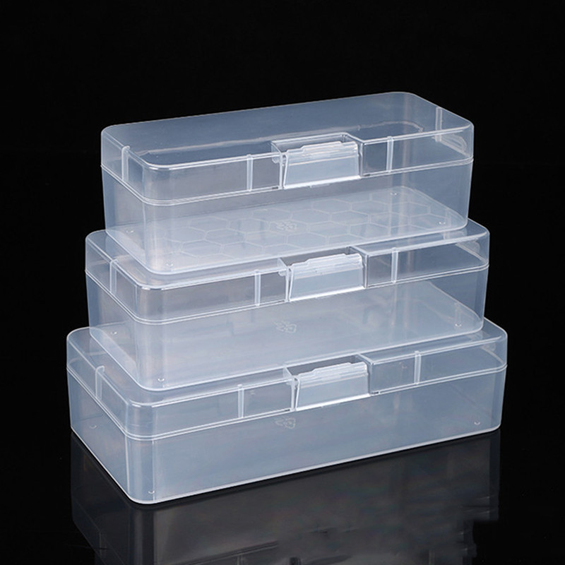 

Transparent Plastic Box Ballpoint Pencil Case Stationery Box Electronic Accessories Packaging Box Drop-resistant Flip-top Box