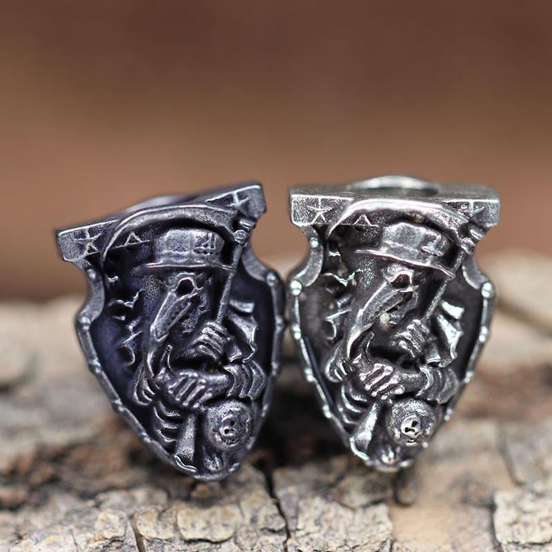 

Sickle Grim Reaper Skull Brass Knife Beads EDC Outdoor Tools DIY Handmade Woven Paracord Flashlight Lanyard Pendants Accessories