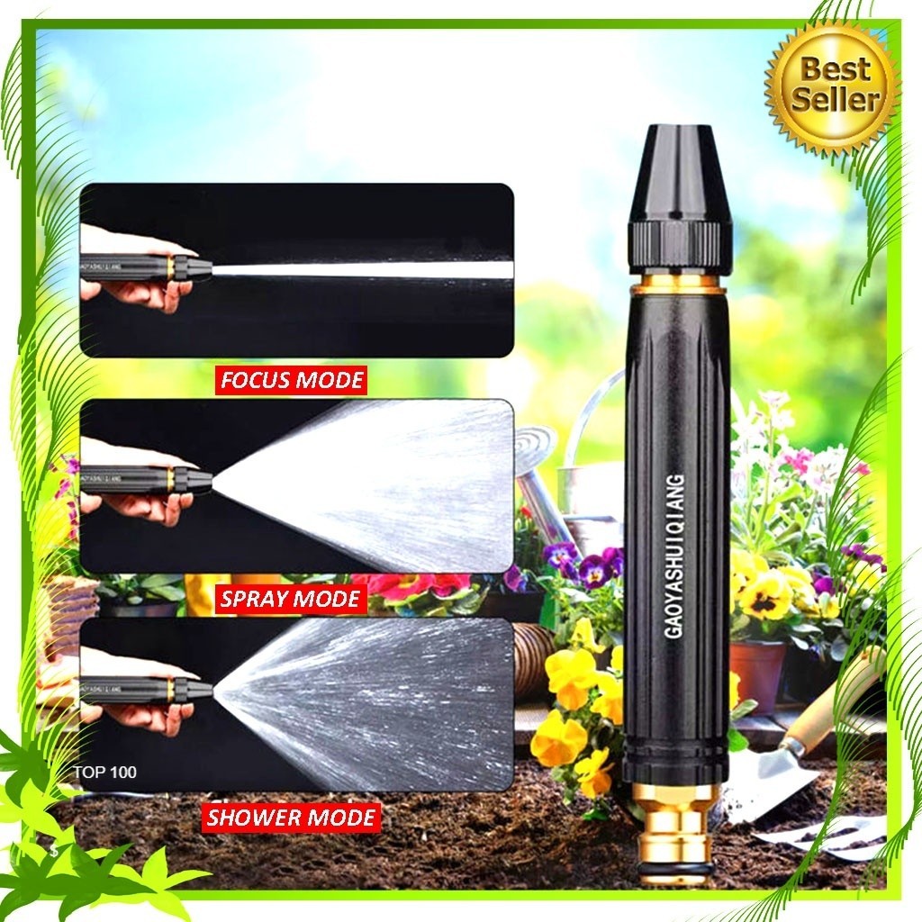 Semprotan Air Kuningan Upgrade Hose Nozzle Spray Steam Semprotan Taman Motor Mobil - Spray Steam Sem