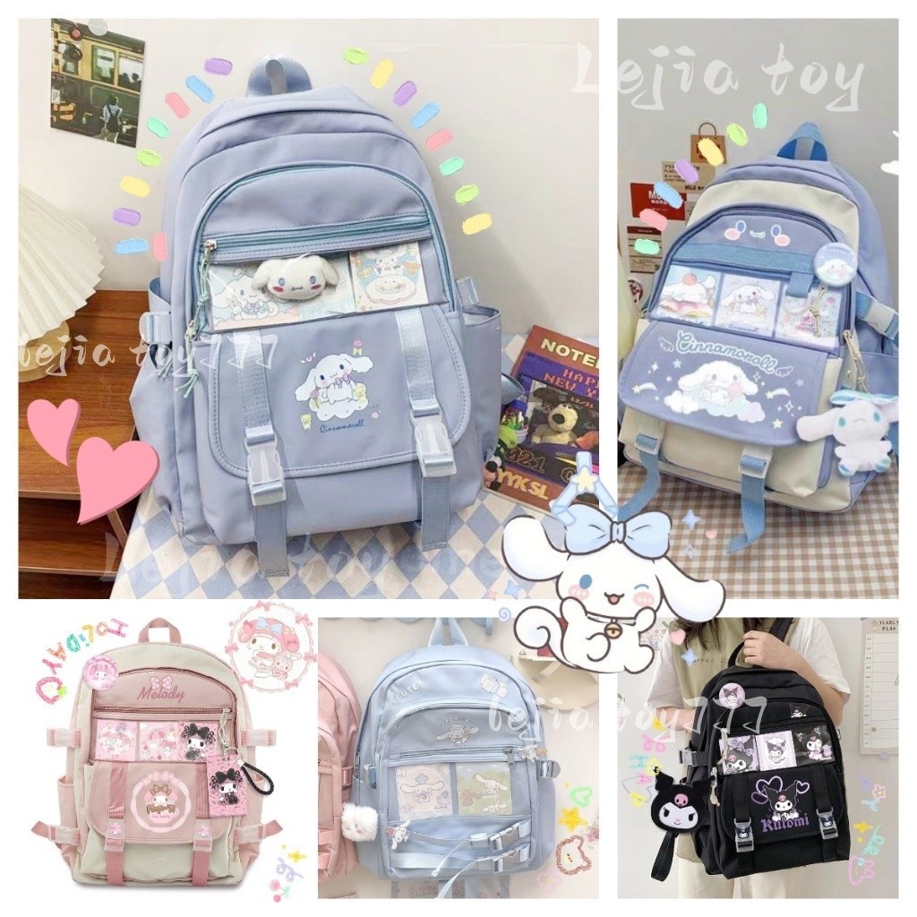 AG73HA Widget GratisTas Sekolah Cinnamoroll Besar/Tas kuromi/Tas ransel anak /tas cinnamoroll/tas se