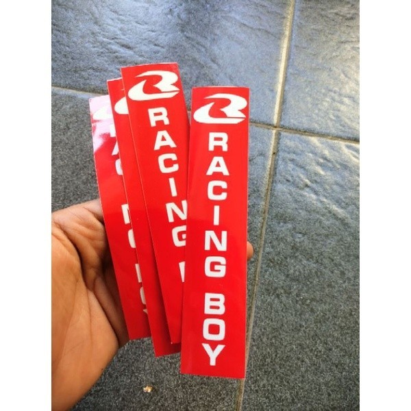 stiker racing boy / stiker racing boy shock depan / stiker racing boy panjang / stiker racing boy ve