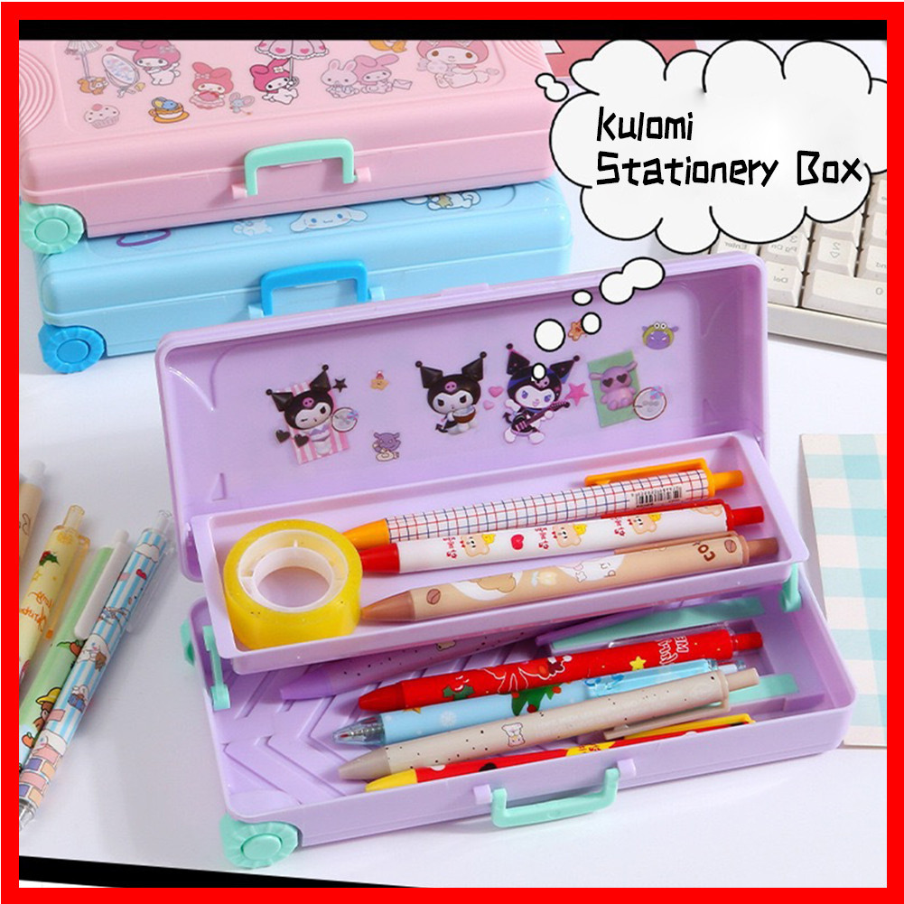 

Sanrio Seri Anime Kartun Pensil Kasus Troli Kotak Alat Tulis Large Capacity Kotak Pensil School Supplies