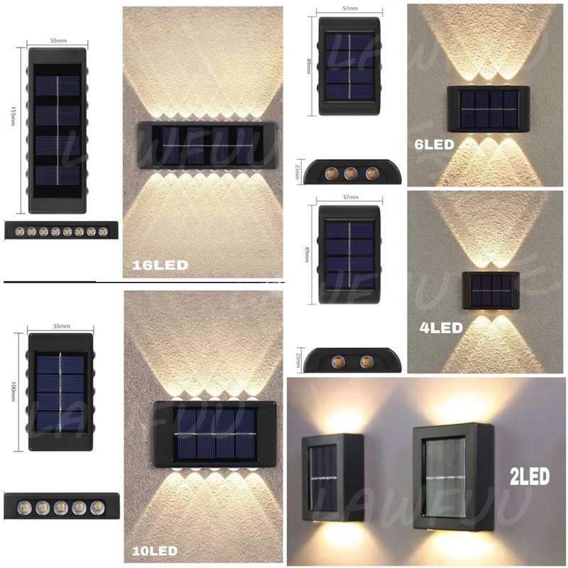 Lampu Dinding Taman, Pencahayaan Taman,Halaman-Anti Air/ Outdoor-Lampu Dinding Tenaga Surya-Anti Air