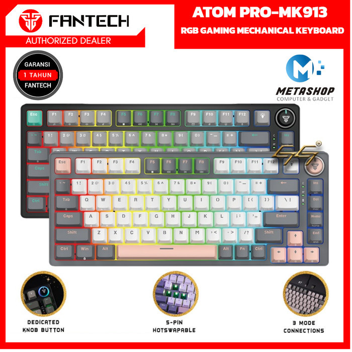 Fantech ATOM PRO Series MK912 MK913 MK914 Keyboard Gaming Wireless Hotswapable