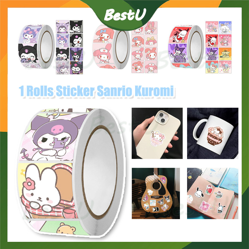 

500 Pcs Sticker Roll 2cm Sticker Sanrio Stiker Aesthetic/Kartun Lucu Stiker Bahan /sticker thank you sanrio/Stiker Roll Aesthetic Cinnamorol Kuromi