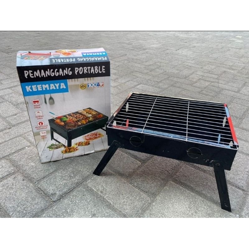 (Besar) ALAT PANGGANG BARBEQUE GRILL / PEMANGGANG KOTAK PORTABLE / PANGGANGAN Alat Bakar DAGING SATE