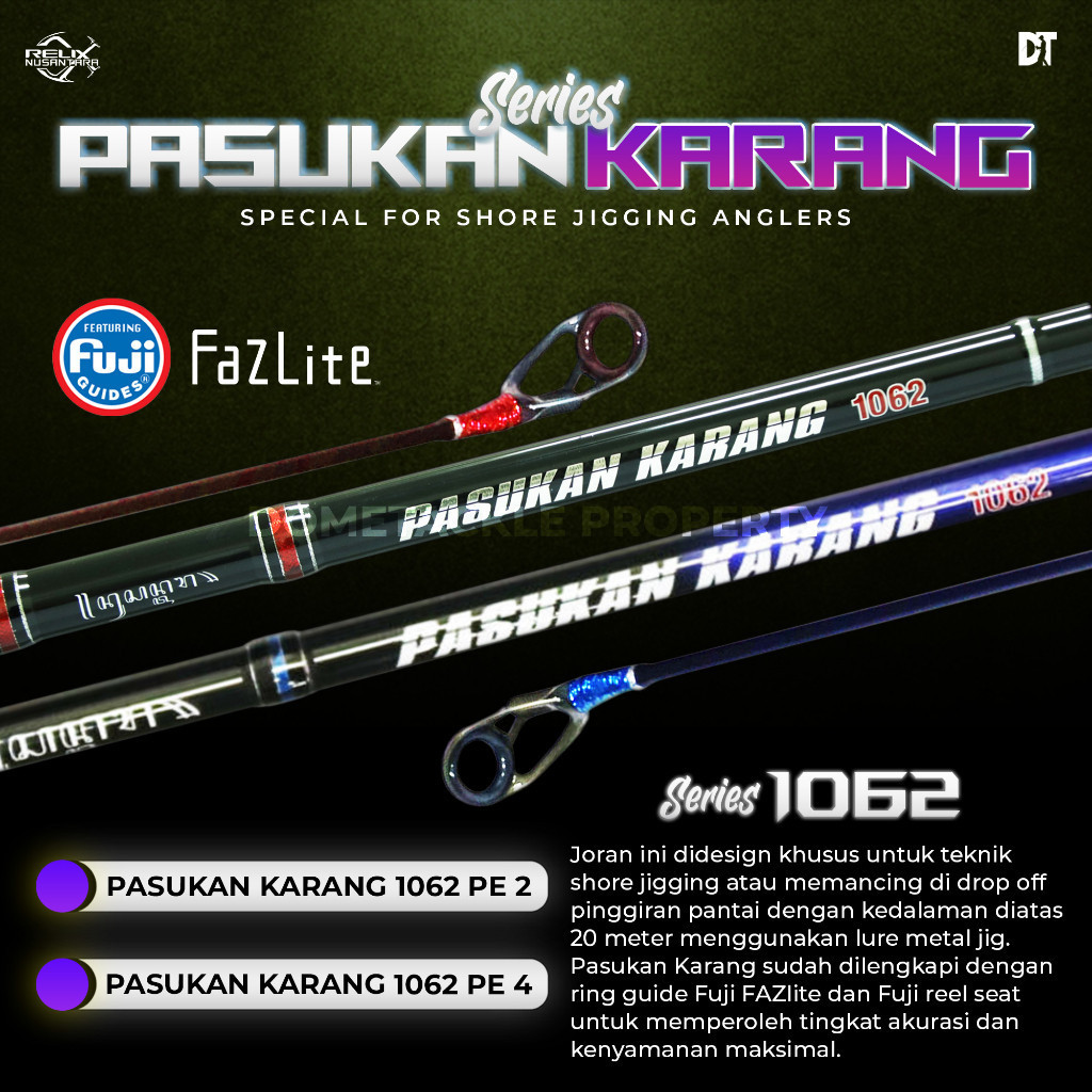 Pasukan Karang 1062 Relix Nusantara Joran Alugoro PE 2 4 Joran Pancing Spinning Rod Shore Jigging Pa
