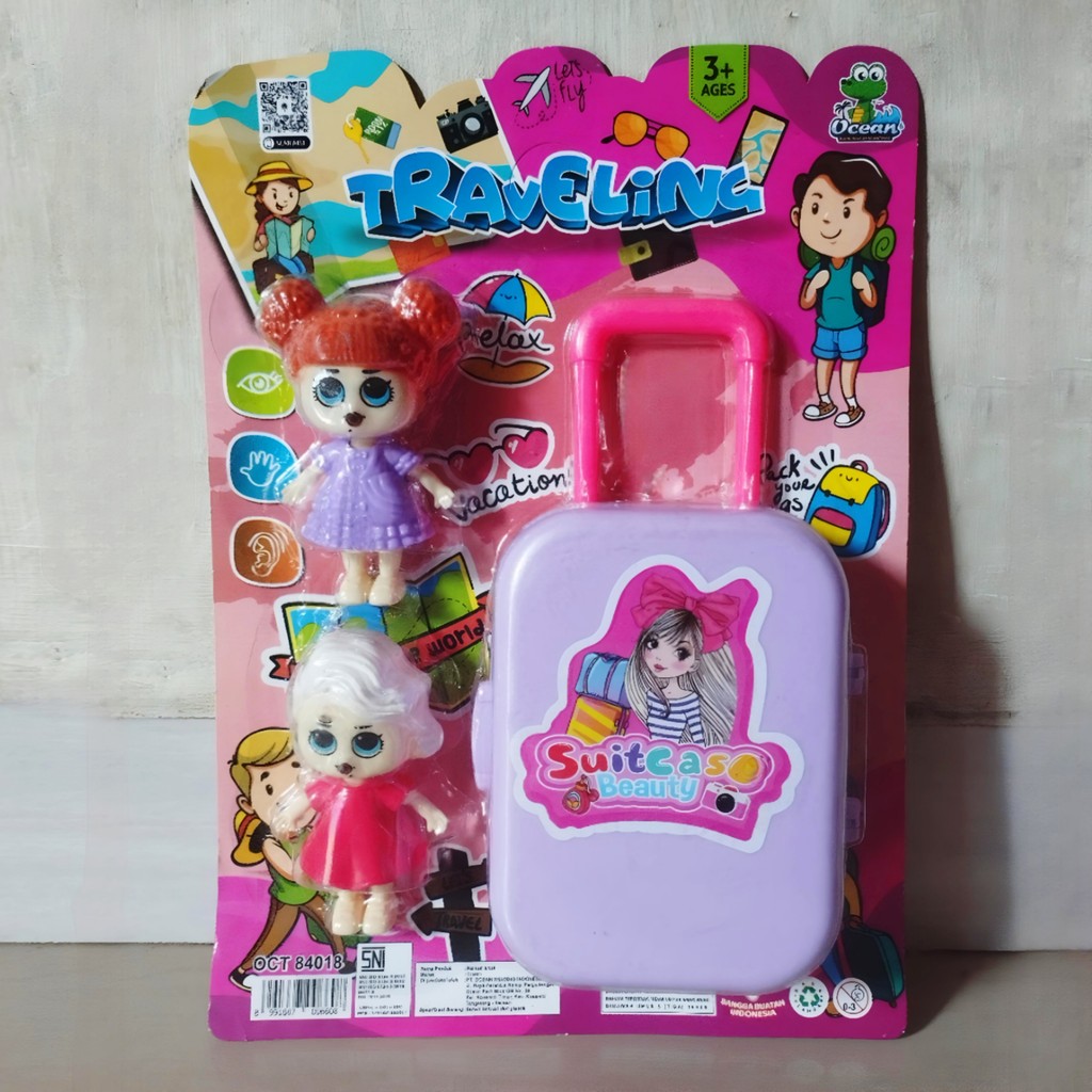 Mainan Anak Traveling Boneka + Koper