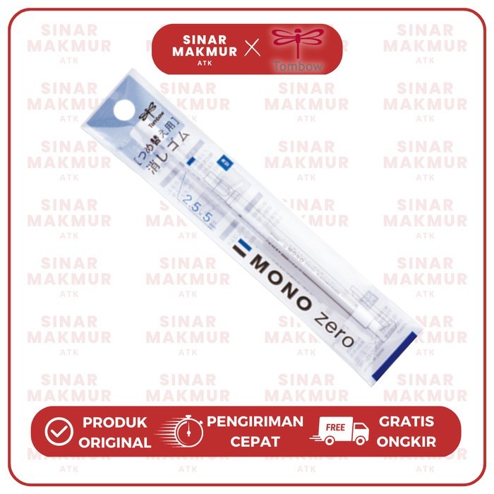 

Isi Ulang Penghapus/Refill Mono Zero Eraser 2.5mm ER-KUS Mono Tombow (Pak)