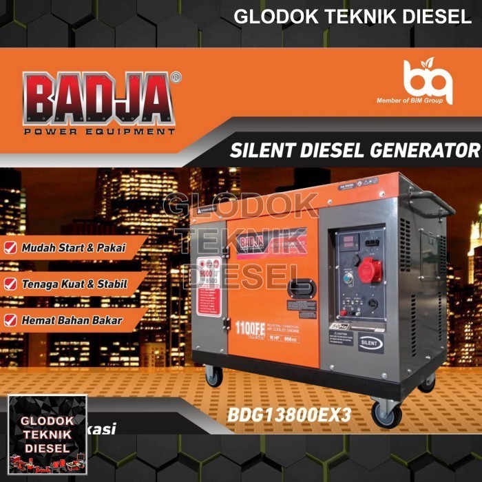 Genset Silent Diesel 8000 watt 8500 W MAX Generator Listrik 3 Phase - PACKING STANDAR