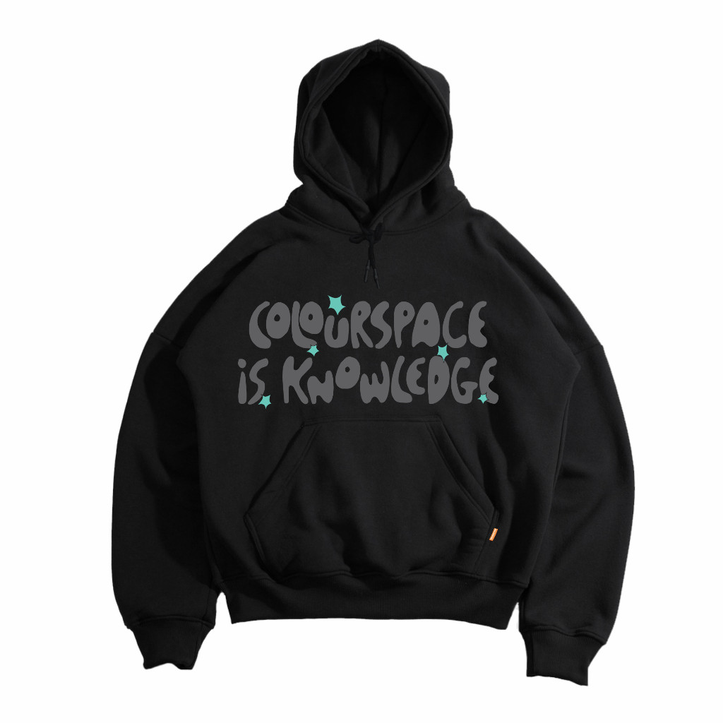 devisetyaaa411 Hoodie Oversize Fleece 330gsm Colourspace - Vorden - Black