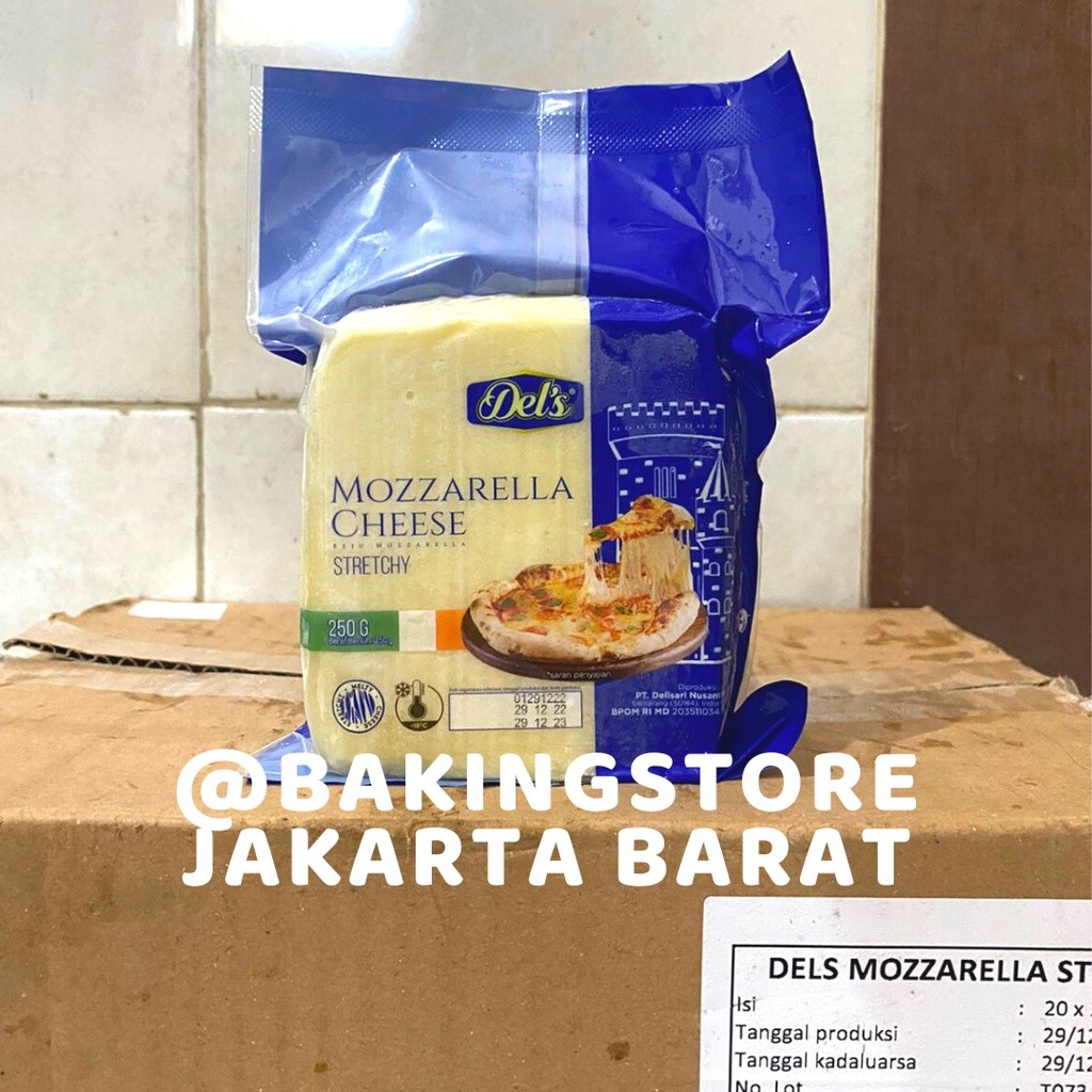 

DELS Keju Mozarella 250 Gr | Mozzarella Cheese Extra Stretchy