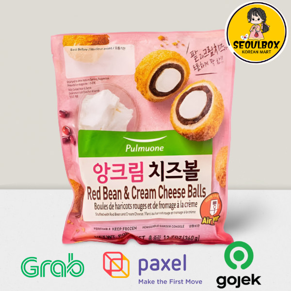 

Pulmuone Red Bean & Cream Cheese Balls 360g - Snack Bola Keju Isi Kacang Merah Made in Korea