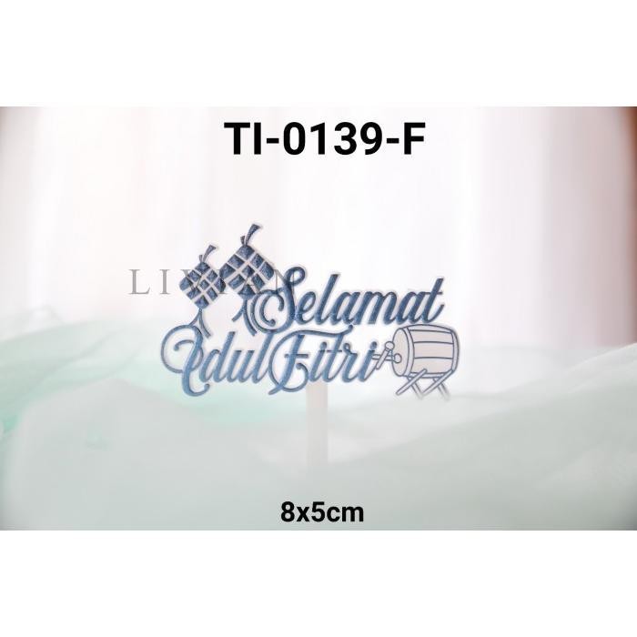 

lv GR-TI-0139 Cake topper kue tulisan idul fitri lebaran bedug ketupat - TI-0139-G SILVE