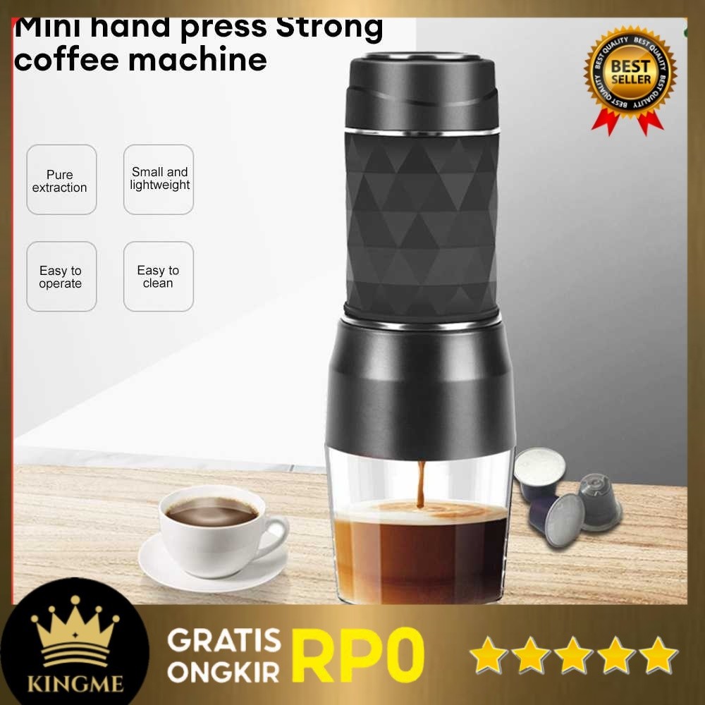 KINGME - VARGRU Hand Press Mini Espresso Coffee Maker 3 in 1 20 Bar 120ml - HS-8439