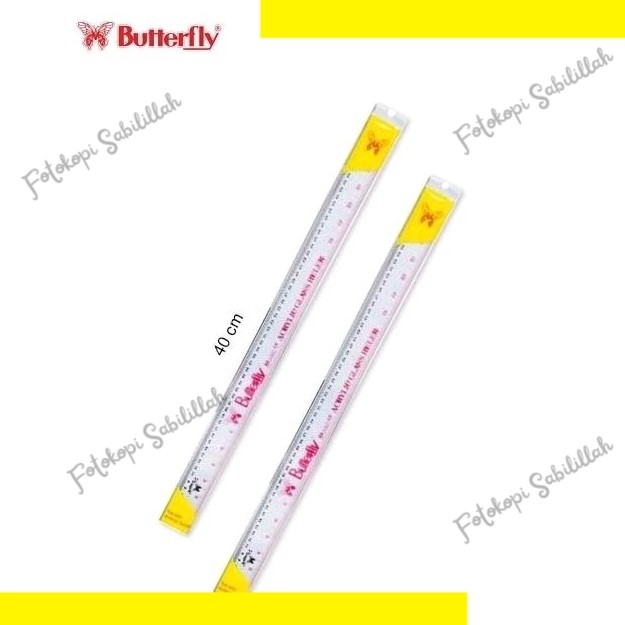 

Penggaris Butterfly 40cm / Penggaris Plastik Butterfly 40cm / Garisan Butterfly 40cm / Garisan Plastik Butterfly 40cm