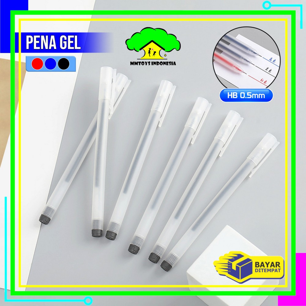 

MI-A46 Pena Gel Alat Tulis Pulpen 0.5mm Motif Polos Simple / Pena Perlengkapan Sekolah Ballpoint / Pulpen Cair Kantor Sekolah Import