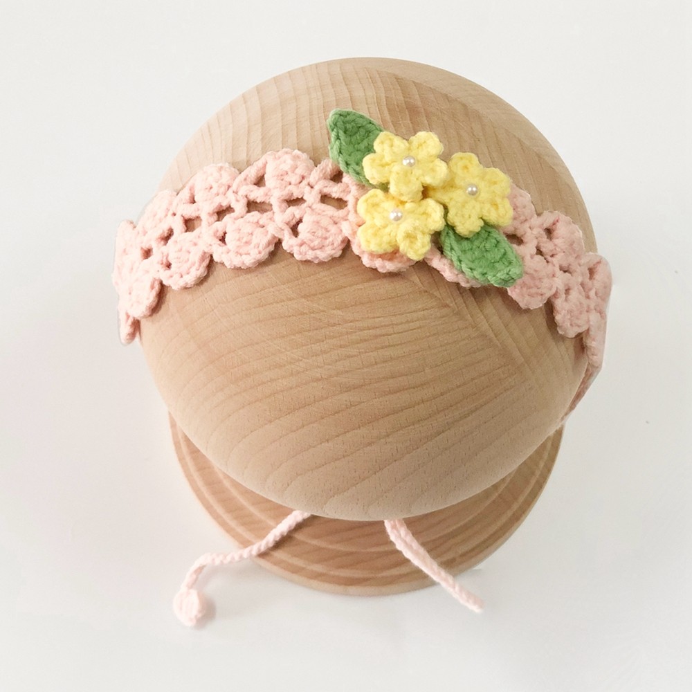 

Handmade Knitted Newborn Girl Headband for Photography Props Flower Baby Girl Tieback Newborn Hairband Baby Hair Accessories