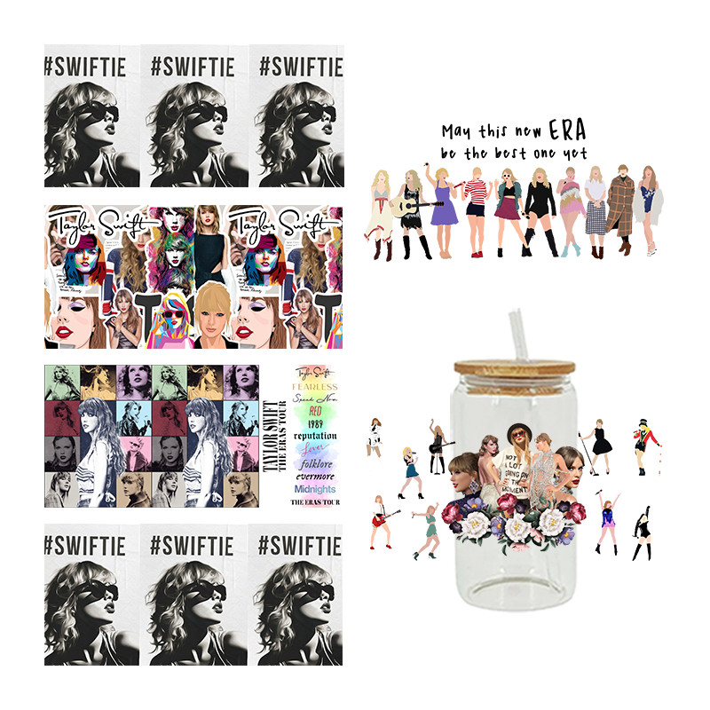 

UV DTF Transfer Sticker For The 16oz Libbey Glasses Wraps Cup Can DIY Waterproof Easy To Use Custom Decals D3465