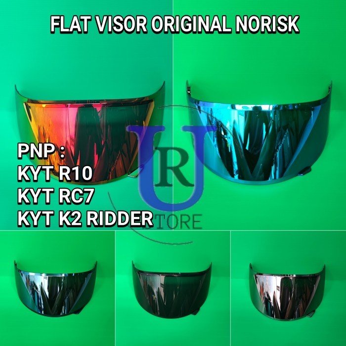 FLAT VISOR IRIDIUM HELM KYT R10 / VISOR FLAT IRIDIUM KYT R10 / KACA HELM KYT R10 IRIDIUM | NORISK