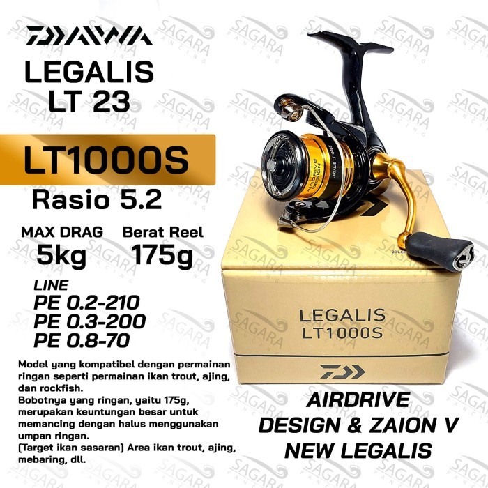 Reel Daiwa Legalis LT Reel Pancing Spinning - 1000S