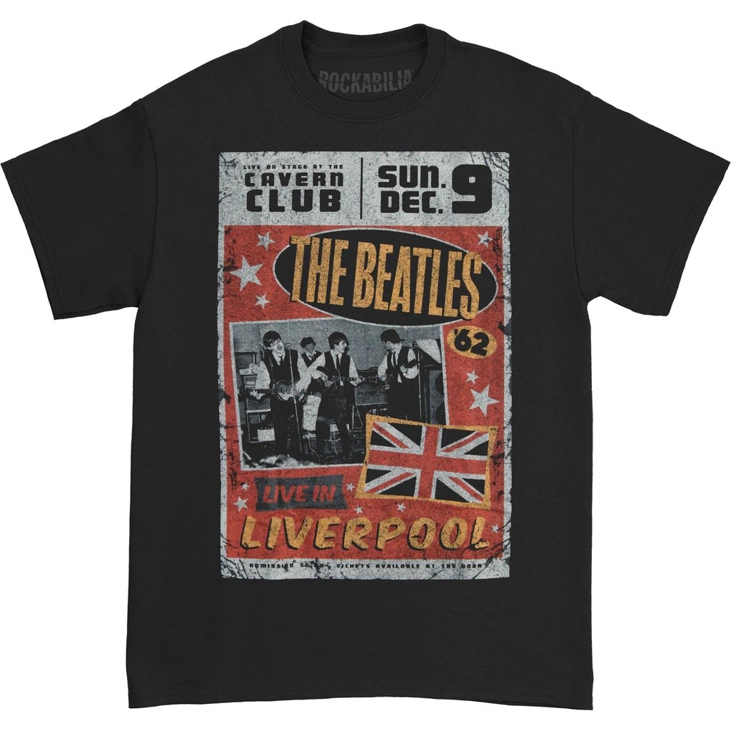 Kaos The BEATLES Live In Liverpool Official Merchandise T-shirt - Kaos Dewasa - Kaos Pria - Kaos Wan