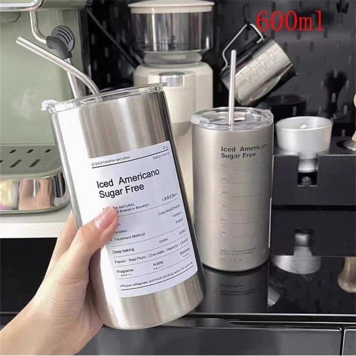 Tumbler Stainless Aesthetic Gelas Kopi Coffee Americano Good Morning