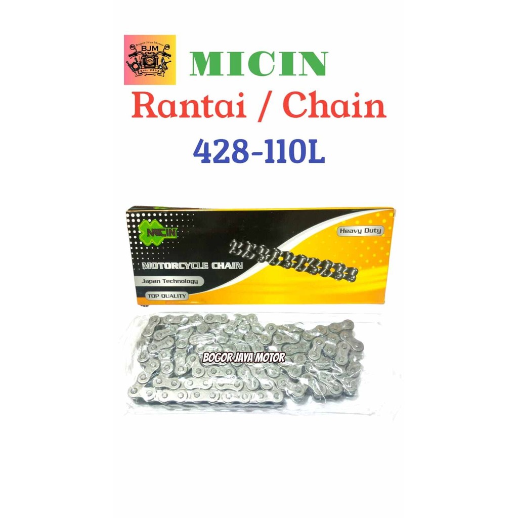 1 PCS RANTAI MOTOR MERK CSM / MICIN RANTAI MOTOR 428-110L RXS RANTE MOTOR 428-110L RANTAI MOTOR MURA
