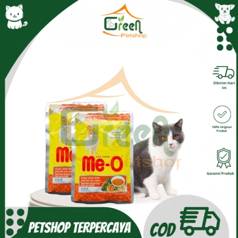 Makanan Kucing Meo Pouch 80gr Otak-Otak With White Fish And Carrot