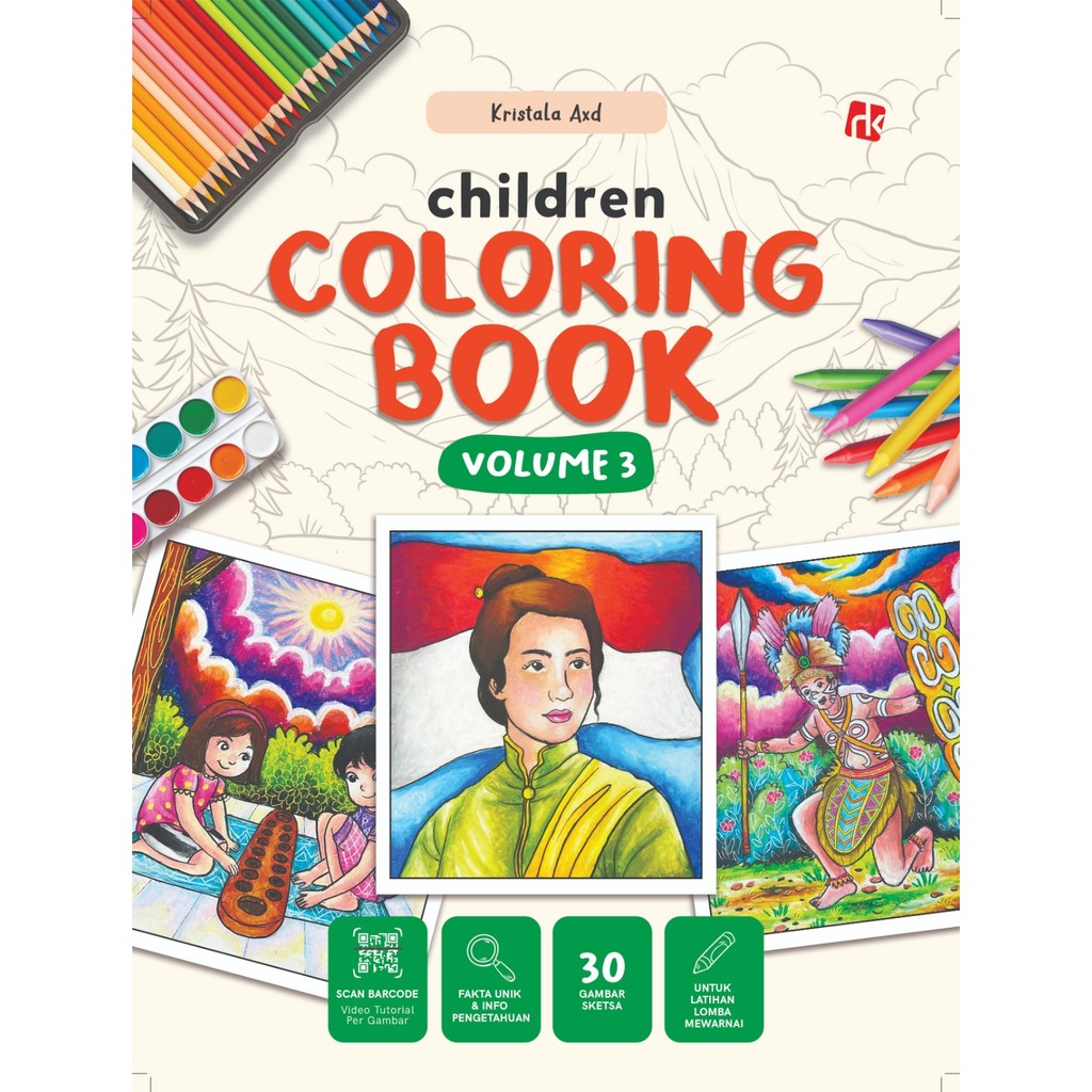 

[RUANGKATA] CHILDREN COLORING BOOK VOL. 2 & 3 - BUKU MEWARNAI