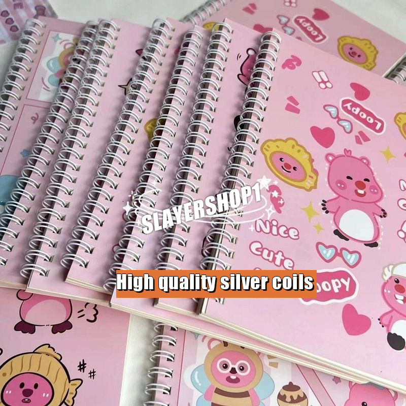 

[Ready] Loopy Capybara Notebook A5 1 Paket 4 Pcs Buku Diary Aesthetic Buku Jurnal Aesthetic Sekolah
