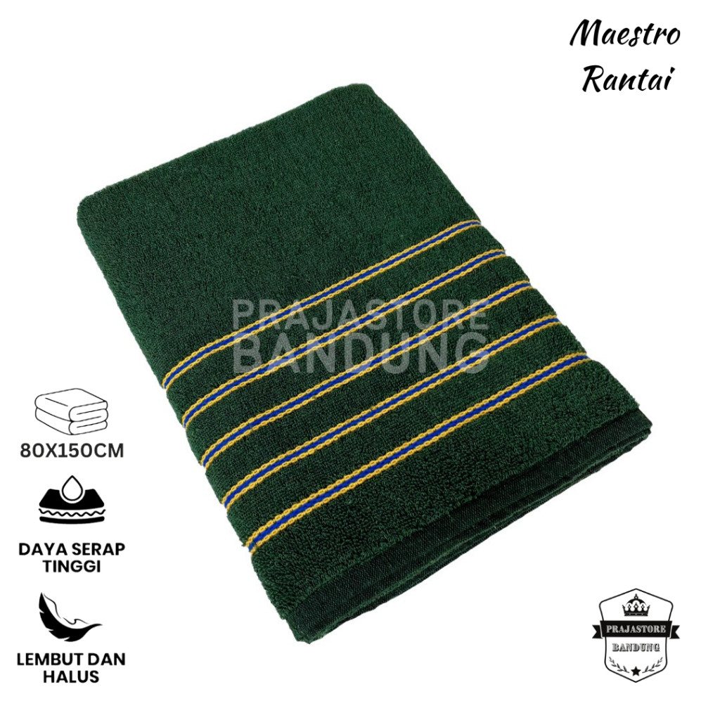 Handuk Mandi Dewasa Jumbo Size 80x150 Maestro Rantai Tebal Lembut Menyerap Air Anduk Haduk Hanuk COD