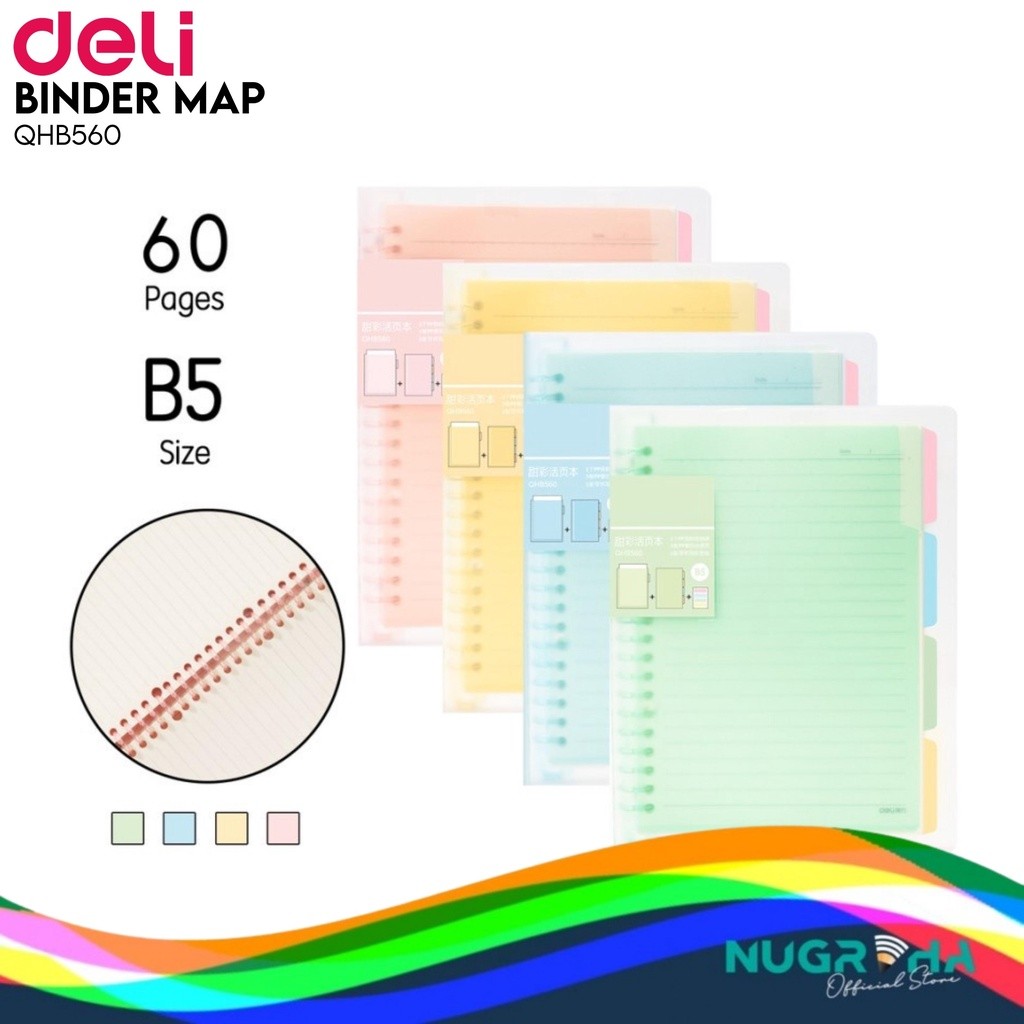 

BINDER MAP / BUKU CATATAN B5 DELI QHB560