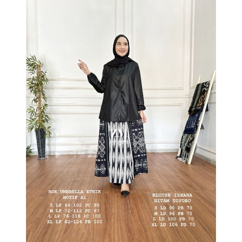 One set Tenun Tunik Baju kerja / kantoran ( Ishan a)