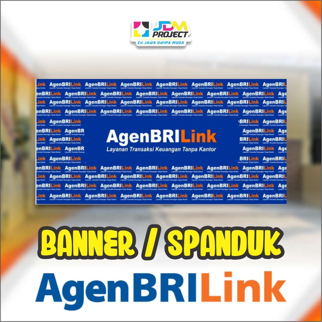 Banner / Spanduk Backdrop Dinding Agen BRILink JDM