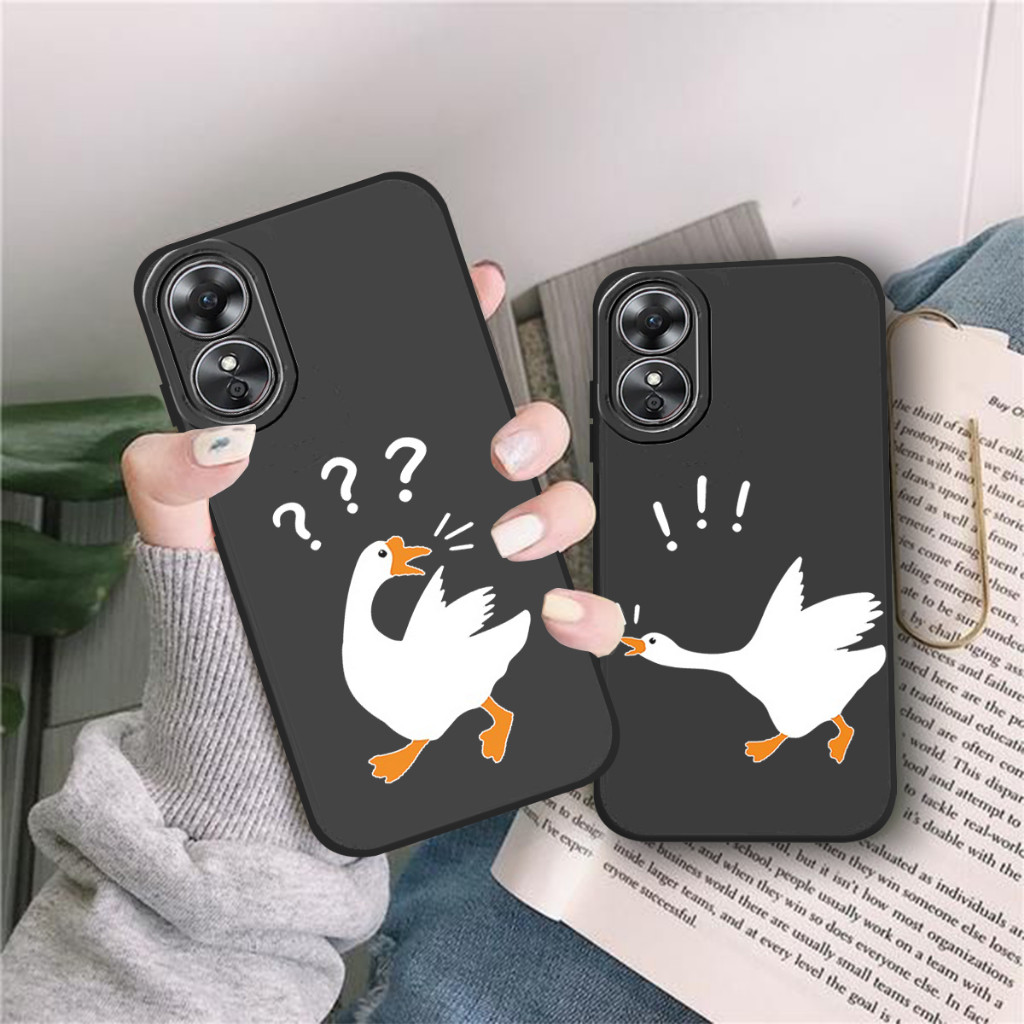 [5] Softcase Macaron Prokamera po A58 5g/A78 5G Motif Bebek Couple With Bestie - Case Android - Case